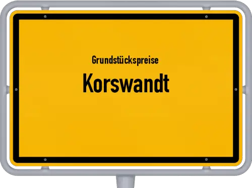 Grundstückspreise Korswandt - Ortsschild von Korswandt