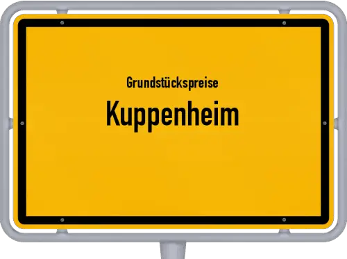 Grundstückspreise Kuppenheim - Ortsschild von Kuppenheim