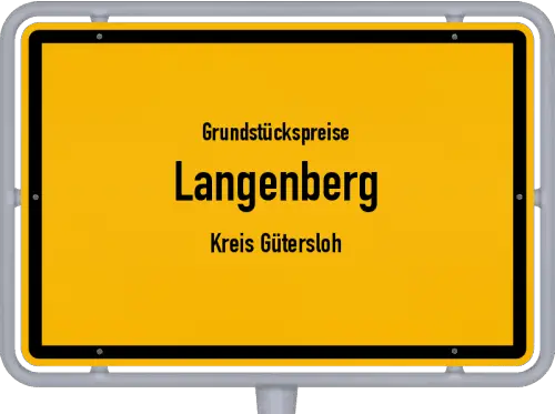 Grundstückspreise Langenberg (Kreis Gütersloh) - Ortsschild von Langenberg (Kreis Gütersloh)