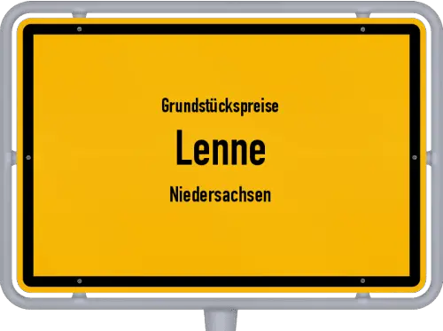 Grundstückspreise Lenne (Niedersachsen) - Ortsschild von Lenne (Niedersachsen)
