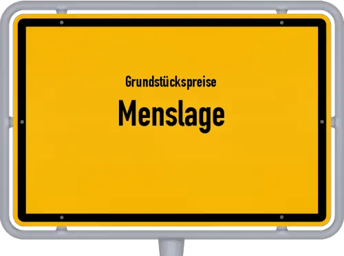 Grundstückspreise Menslage - Ortsschild von Menslage