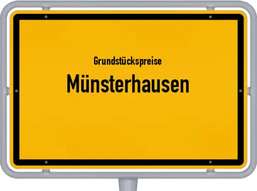 Grundstückspreise Münsterhausen - Ortsschild von Münsterhausen