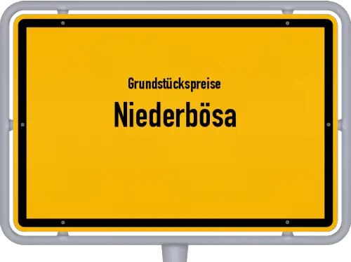 Grundstückspreise Niederbösa - Ortsschild von Niederbösa