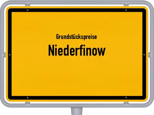 Grundstückspreise Niederfinow - Ortsschild von Niederfinow