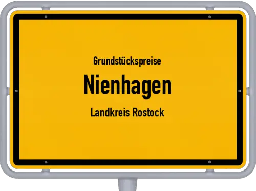 Grundstückspreise Nienhagen (Landkreis Rostock) - Ortsschild von Nienhagen (Landkreis Rostock)