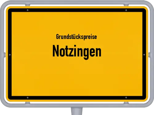 Grundstückspreise Notzingen - Ortsschild von Notzingen