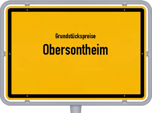 Grundstückspreise Obersontheim - Ortsschild von Obersontheim