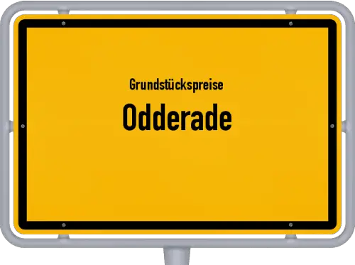 Grundstückspreise Odderade - Ortsschild von Odderade