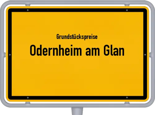Grundstückspreise Odernheim am Glan - Ortsschild von Odernheim am Glan