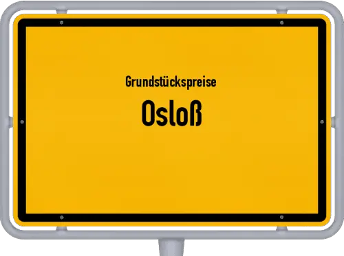 Grundstückspreise Osloß - Ortsschild von Osloß