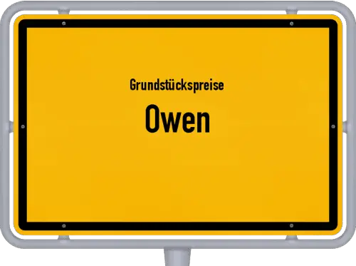 Grundstückspreise Owen - Ortsschild von Owen