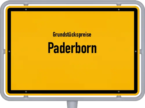 Grundstückspreise Paderborn - Ortsschild von Paderborn