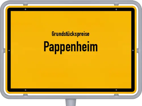 Grundstückspreise Pappenheim - Ortsschild von Pappenheim