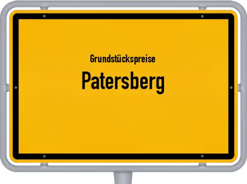 Grundstückspreise Patersberg - Ortsschild von Patersberg