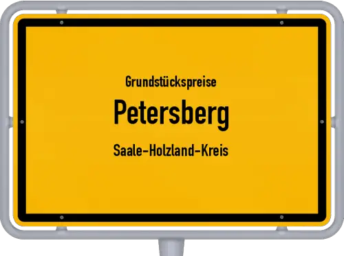 Grundstückspreise Petersberg (Saale-Holzland-Kreis) - Ortsschild von Petersberg (Saale-Holzland-Kreis)