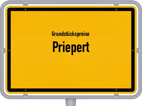 Grundstückspreise Priepert - Ortsschild von Priepert