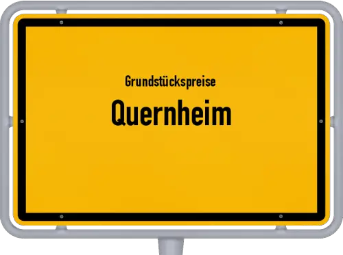 Grundstückspreise Quernheim - Ortsschild von Quernheim