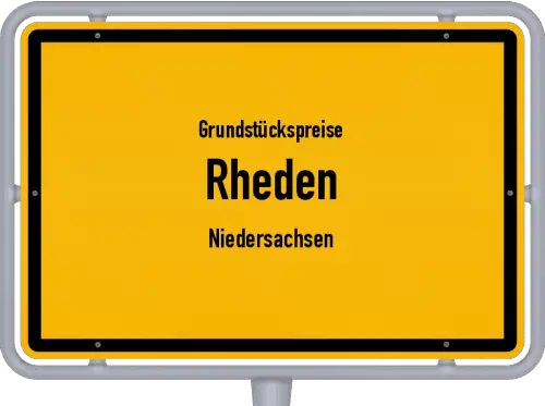 Grundstückspreise Rheden (Niedersachsen) - Ortsschild von Rheden (Niedersachsen)