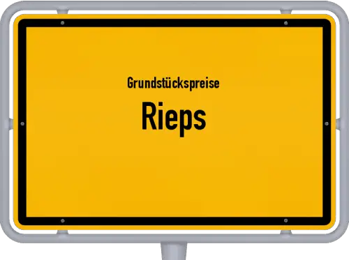 Grundstückspreise Rieps - Ortsschild von Rieps