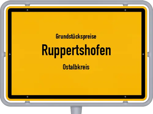 Grundstückspreise Ruppertshofen (Ostalbkreis) - Ortsschild von Ruppertshofen (Ostalbkreis)