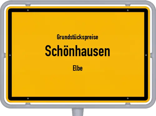 Grundstückspreise Schönhausen (Elbe) - Ortsschild von Schönhausen (Elbe)