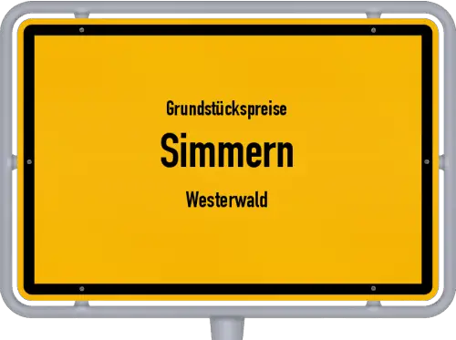 Grundstückspreise Simmern (Westerwald) - Ortsschild von Simmern (Westerwald)