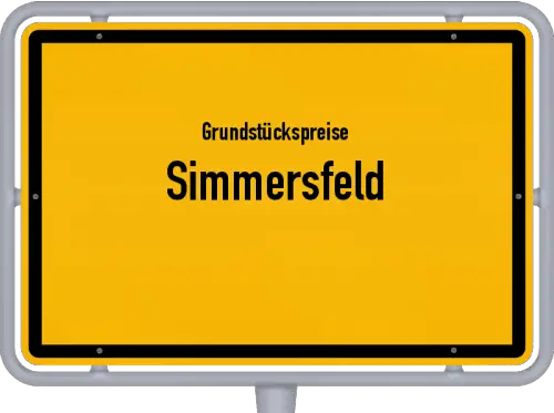 Grundstückspreise Simmersfeld - Ortsschild von Simmersfeld