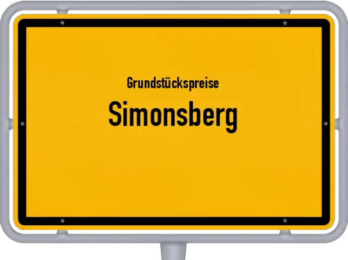 Grundstückspreise Simonsberg - Ortsschild von Simonsberg