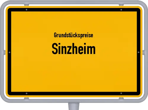 Grundstückspreise Sinzheim - Ortsschild von Sinzheim