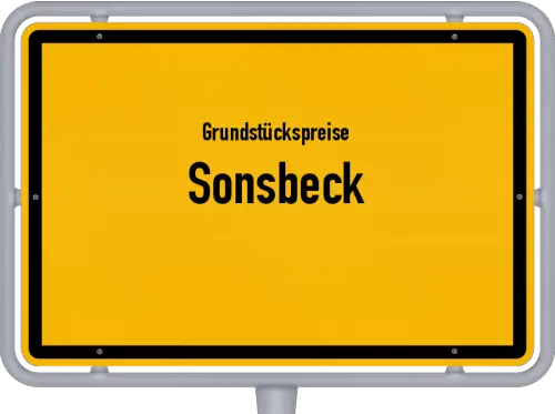 Grundstückspreise Sonsbeck - Ortsschild von Sonsbeck