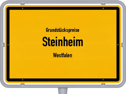 Grundstückspreise Steinheim (Westfalen) - Ortsschild von Steinheim (Westfalen)