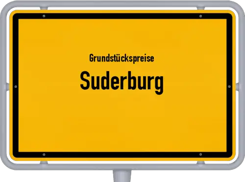 Grundstückspreise Suderburg - Ortsschild von Suderburg