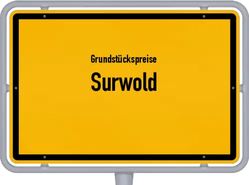 Grundstückspreise Surwold - Ortsschild von Surwold