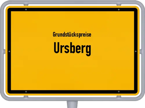 Grundstückspreise Ursberg - Ortsschild von Ursberg
