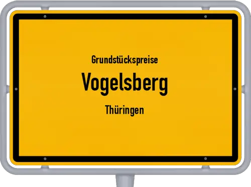 Grundstückspreise Vogelsberg (Thüringen) - Ortsschild von Vogelsberg (Thüringen)