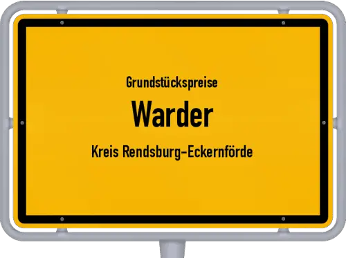 Grundstückspreise Warder (Kreis Rendsburg-Eckernförde) - Ortsschild von Warder (Kreis Rendsburg-Eckernförde)