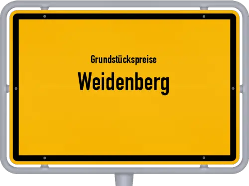 Grundstückspreise Weidenberg - Ortsschild von Weidenberg