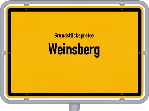 Grundstückspreise Weinsberg - Ortsschild von Weinsberg