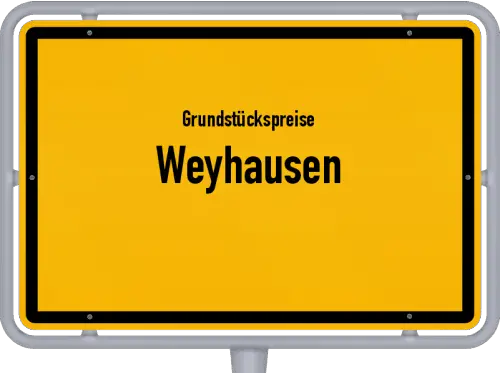 Grundstückspreise Weyhausen - Ortsschild von Weyhausen