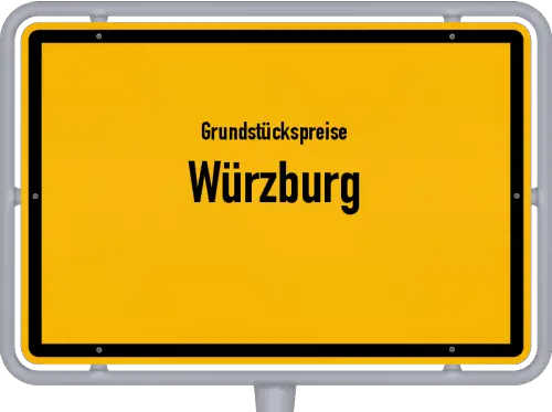 Grundstückspreise Würzburg - Ortsschild von Würzburg