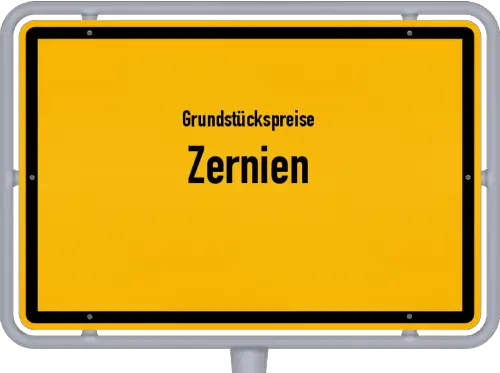 Grundstückspreise Zernien - Ortsschild von Zernien