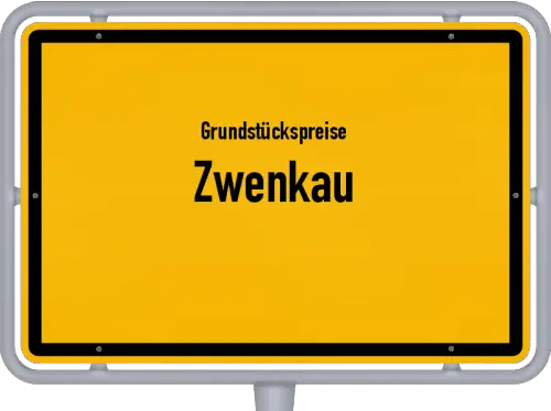 Grundstückspreise Zwenkau - Ortsschild von Zwenkau