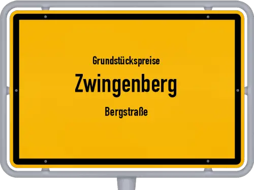 Grundstückspreise Zwingenberg (Bergstraße) - Ortsschild von Zwingenberg (Bergstraße)